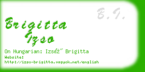 brigitta izso business card